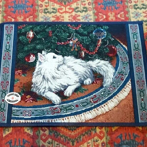 Lot of 3 American Greetings Sparkle Kitty Tapestry Accent Rugs